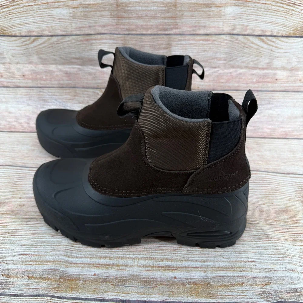 Staheekum Mens Winter Duck Boots‎ Brown Black Fleece Lined Waterproof Size 11